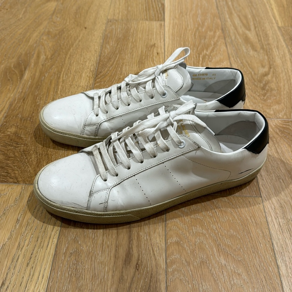 Saint Laurent men's black and white sneakers